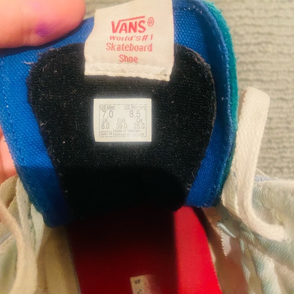 Multi Color Vans women’s 8.5 - Picture 4 of 4